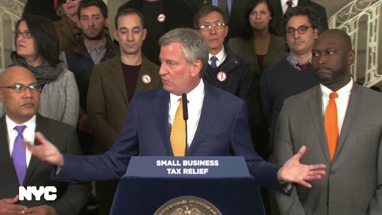 Mayor de Blasio Makes Announcement About Small Businesses mayor de blasio children
