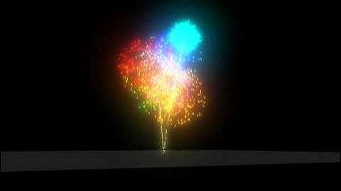 Autodesk Maya fireworks