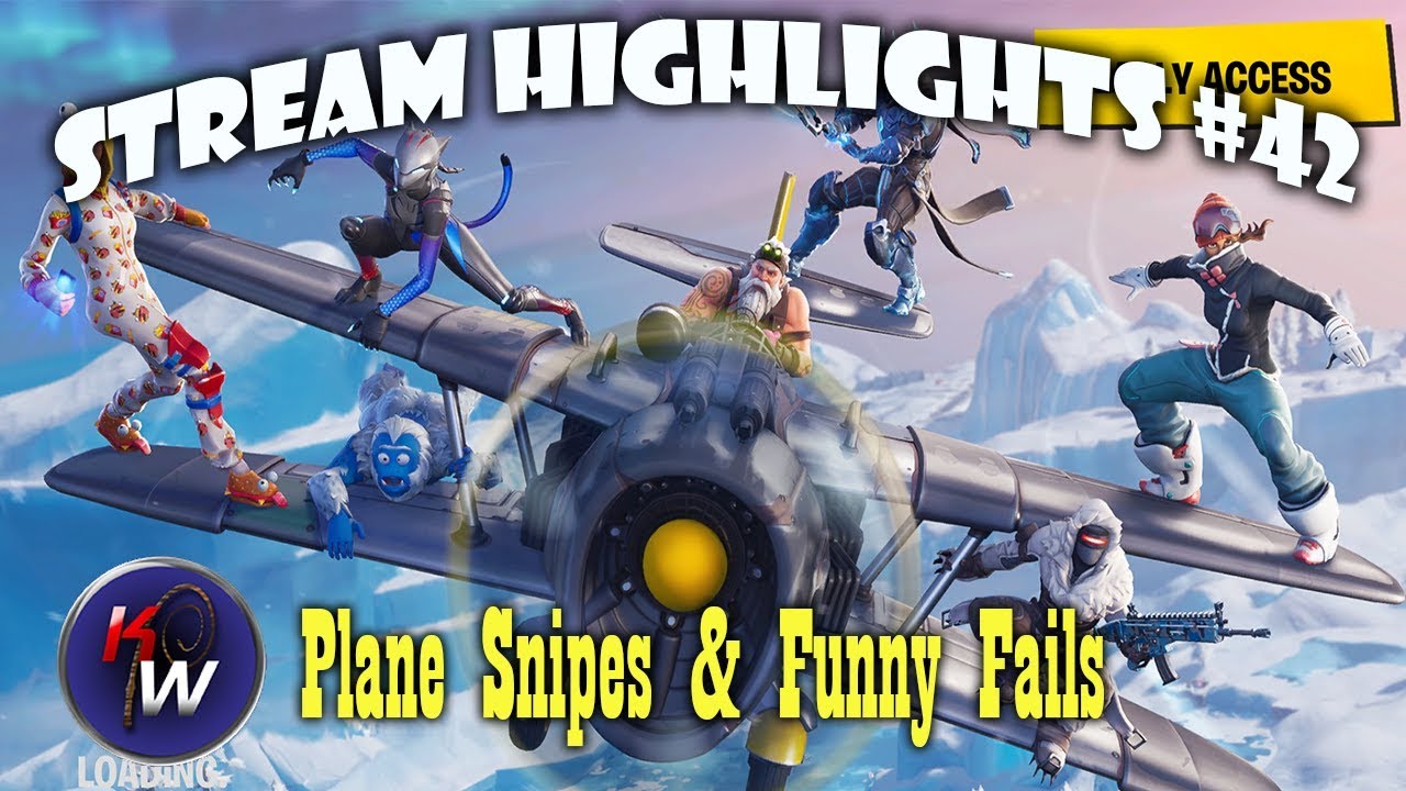 Fortnite Stream Highlights #42: Plane Snipes & Funny Fails