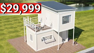 Inside Amazon Tiny House 2 Story✅Tiny Flat-Pack House✅ Two Story Prefab Tiny home kits under $30 000