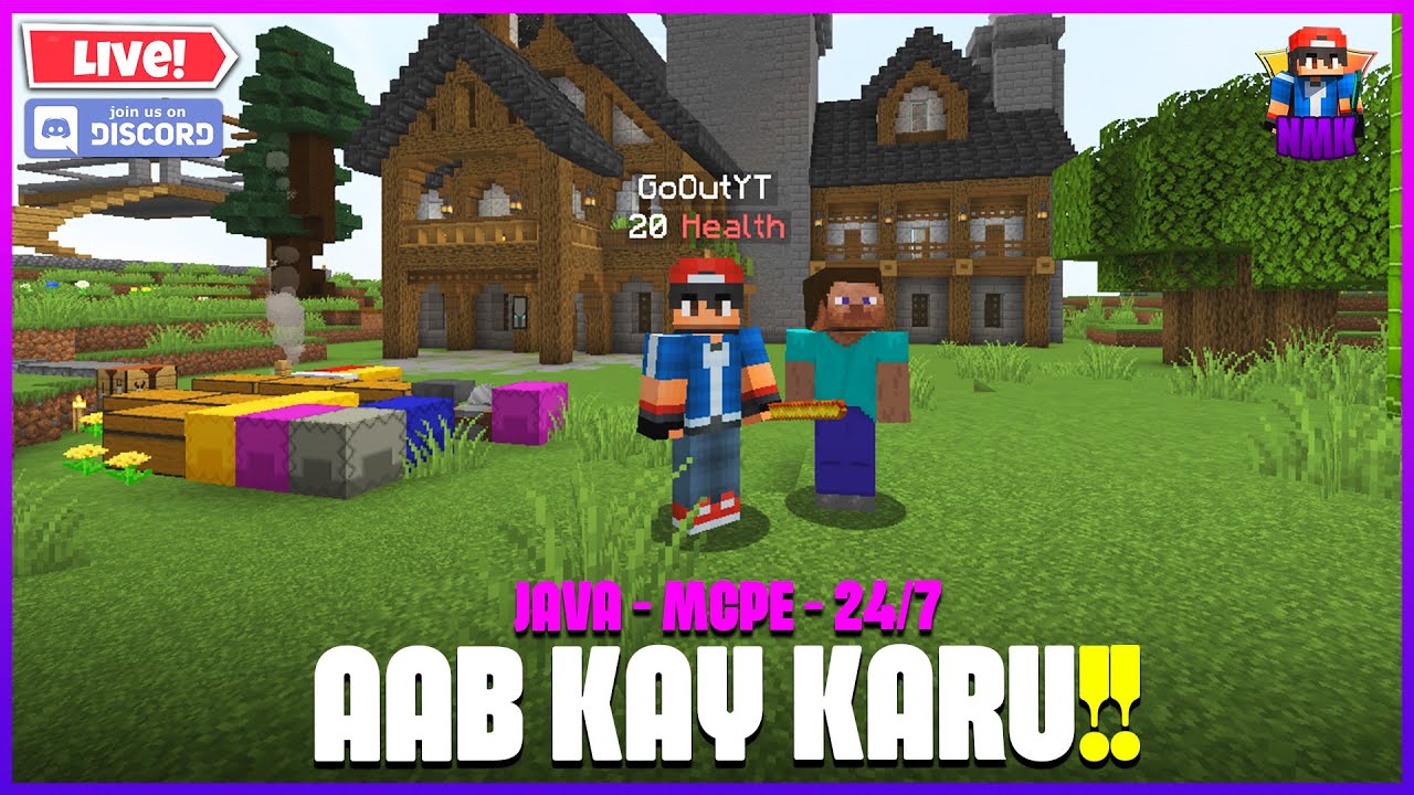 🔴Minecraft | Minecraft Live Hindi India l 24\7 NMK S3 SMP JAVA + PE ...