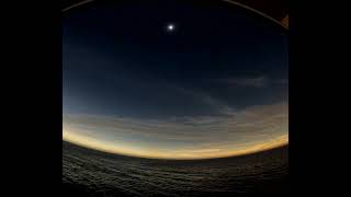2024 Total Solar Eclipse time lapse - offshore from Mazatlan