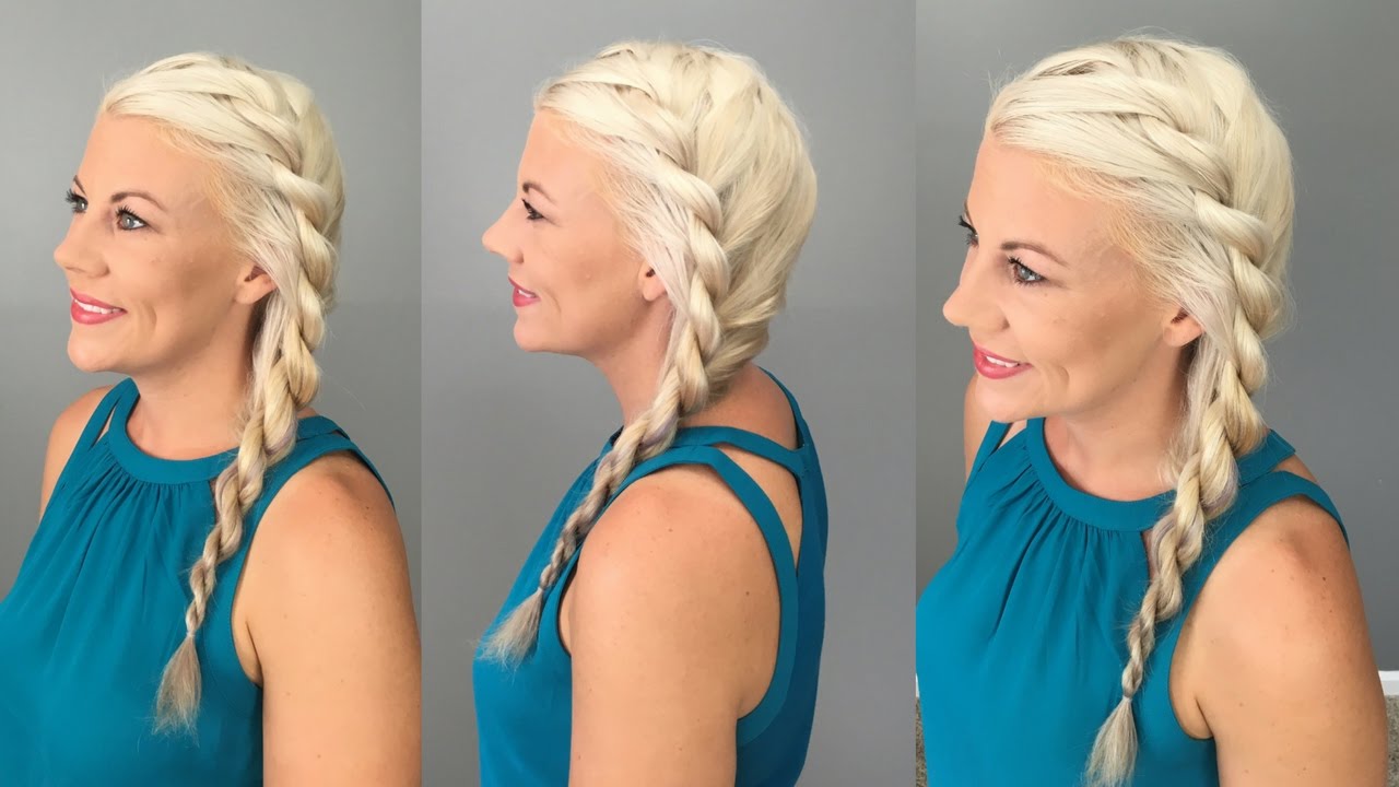 Easy Side Twisted Rope Braid {5 minute DIY Hairstyle} YouTube