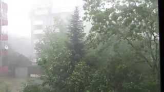 Мощна буря с градушка в София - Massive storm in Sofia