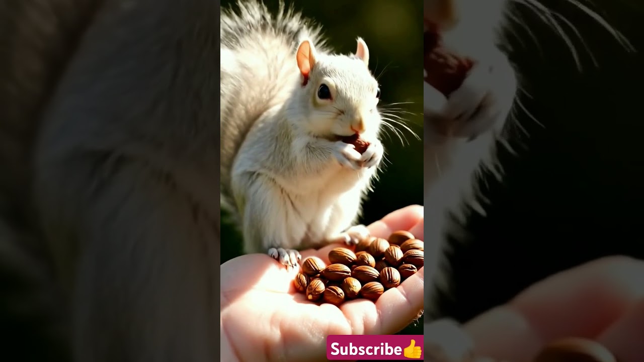 Squirrel Eating Nuts in Nature | AI Art Moment 🐿️🌰 | funny video |Squirrel nuts 