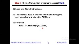 MIPS Multicycle Implementation Lecture 5, completing instruction into steps, Wednesday 5-8-2020