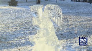 Ice Sculptures on the Amherst Commons