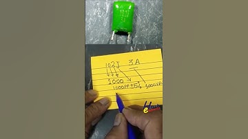 How To Identify Polyster Capacitor Code 102J3A | Haseeb Electronics #shorts