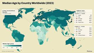 Ever wondered where the youngest and oldest populations live? 🤔 This map reveals the median ages by