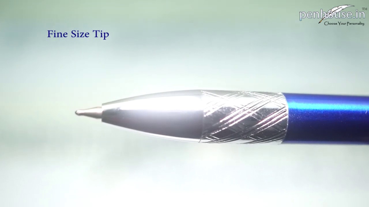 Penhouse.in Model: 14381 Signal Blue color body with silver clip fine tip retractable ball pen