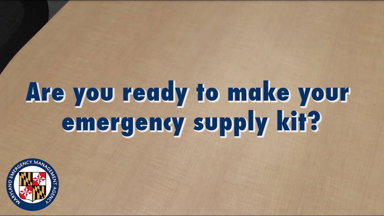 Emergency Supply Kit YouTube