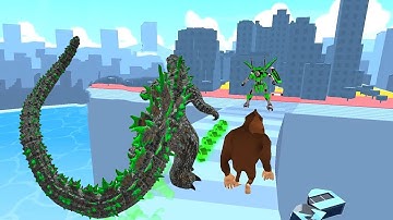 Kaiju Run- All Levels Gameplay Android-iOS Hulk VS All Superheroes Transformations Godzilla Fight