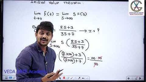 IMPORTANT FOR GATE : LIMITATIONS OF INITIAL & FINAL VALUE THEOREM BY SIVARAM SIR @ VEDA GATE ACADEMY