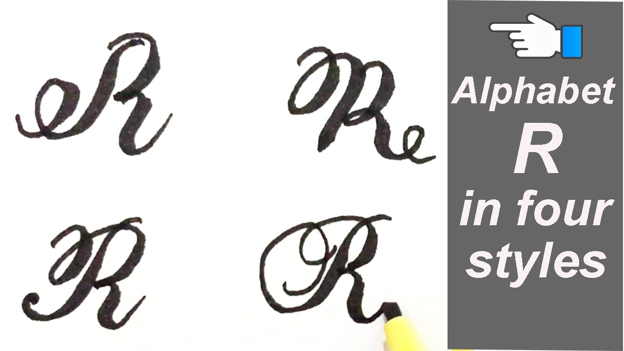 Alphabet R Letter R In Four Styles How To Write Stylish Capital Alphabets Using Cut Marker Youtube