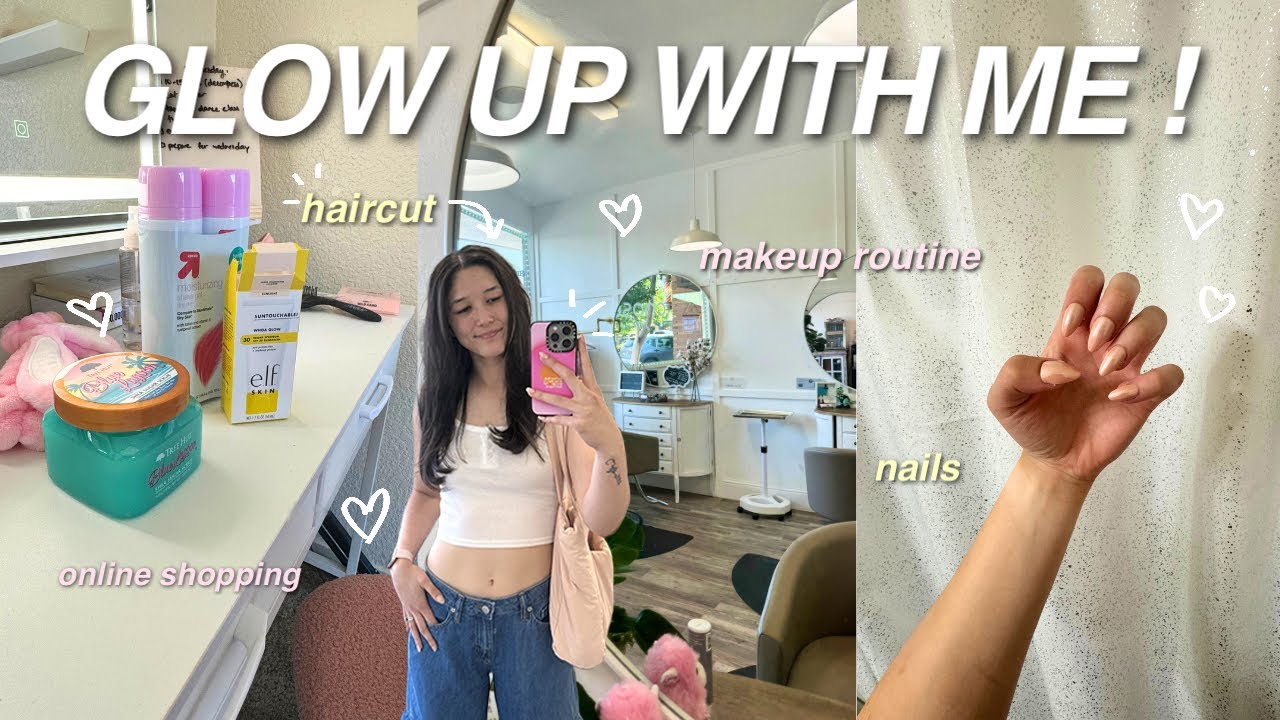 GLOW UP WITH ME FOR SUMMER | vlog: nails, hair appointment, self care ...