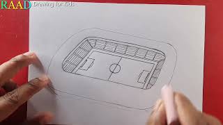 How to draw Stadium || Easy Playground drawing