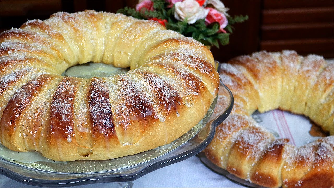 RECEITA DE PÃO DOCE CASEIRO COM COCO FOFINHO E FÁCIL DE FAZER - MARIA MONTANHER - BATEU TÁ PRONTO
