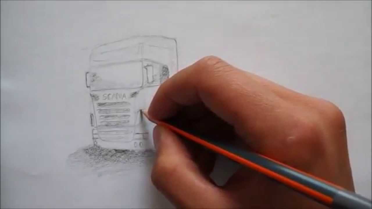 How to draw a truck Scania YouTube