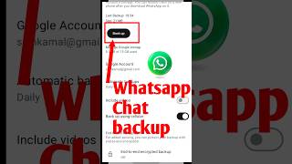 How to Backup Your WhatsApp Chat || Backup WhatsApp Chat || #shorts #viral #whatsapp