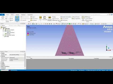 ANSYS SOFTWARE | MESHING OF TRIANGLE - 2D|