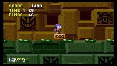 Sonic The Hedgehog (1991) Secret Route in Labyrinth Zone Act 1