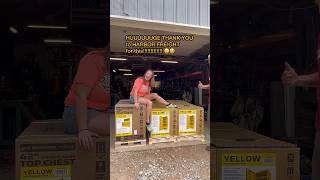 THANK YOU HARBOR FREIGHT!!! New tool box delivery sent to us by @harborfreight