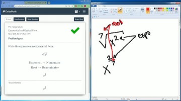 DeltaMath Exponential and Radical Form