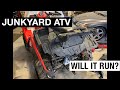 Rebuilding a damaged ATV from a junkyard - Part 1: Will it run?
