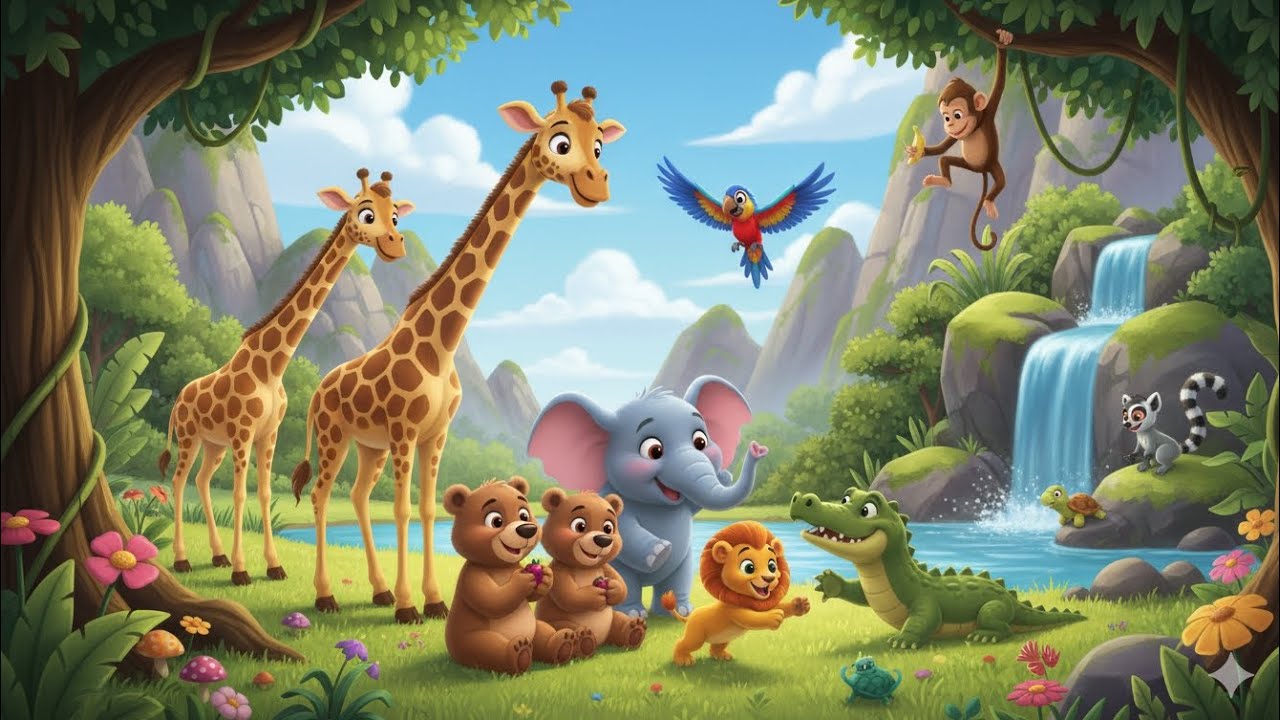 Jungle Animal Party 🎉🐊 | Funny & Cute Cartoon Story for Children 🥳 