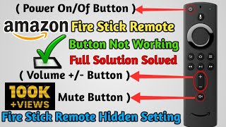 How To Connect Amazon Fire Stick Remote To Tv | Not Work Volume Up Down Button | Full Solution Hindi