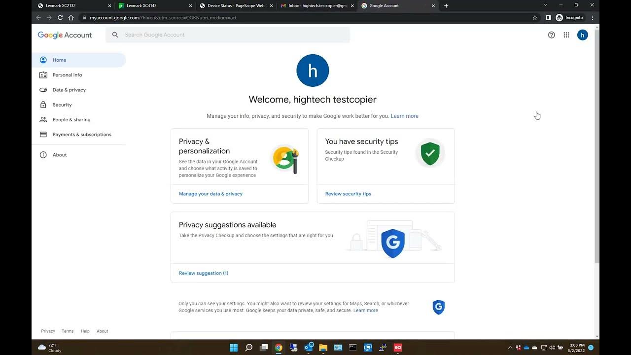 Update Gmail security settings for Lexmark and Konica Minolta YouTube