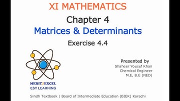 Matrix Method & Cramer