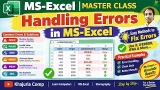 Handling Excel Errors Made Easy | #N/A, #VALUE!, #DIV/0! & #REF! | MS-Excel