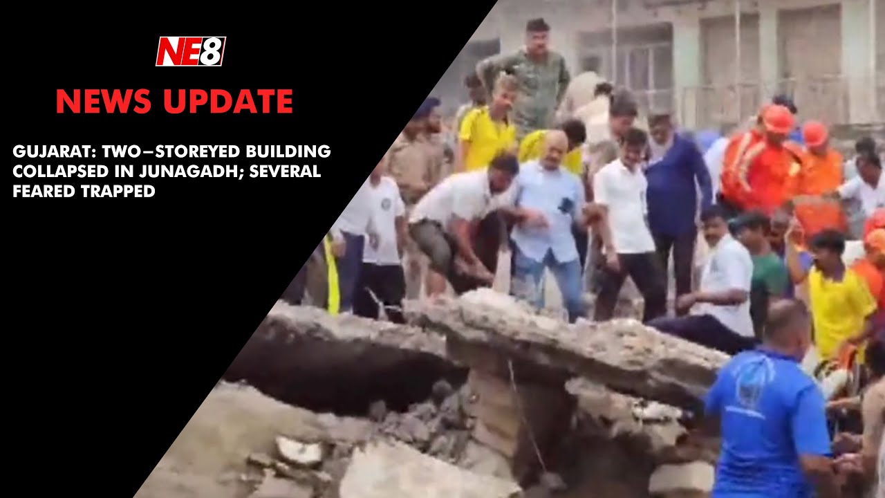 Gujarat: Two-storeyed building collapsed in Junagadh; Several feared trapped