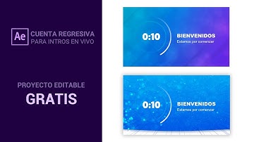 Cuenta Regresiva para tus en vivo (editable after effects)