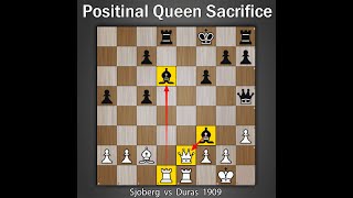 A Positional Queen Sacrifice | Sjoberg vs Duras 1909