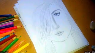 رسم سهل جدا || رسم للمتدئين في تعلم الرسم || رسومات سهله بالقلم الرصاص || رسم بنات سهل