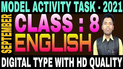 Class 8 English Model Activity Task in September 2021 | Class 8 English Model Activity | Part 6