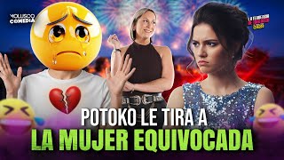 Potoko le tira a La Mujer Equivocada.  Moncho Artuaga, Junito Perse