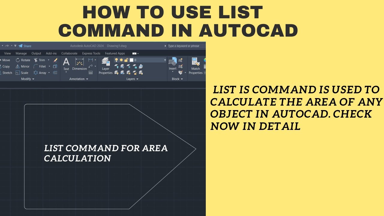 How To Calculate Area In AutoCAD YouTube