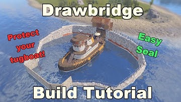 Rust | INSANE STRATEGY TO PROTECT YOUR TUGBOAT | Drawbridge Build Tutorial