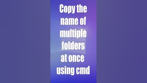 💻 CMD Trick: Copy the name of multiple folders at once using cmd. #cmd #cmdtricks