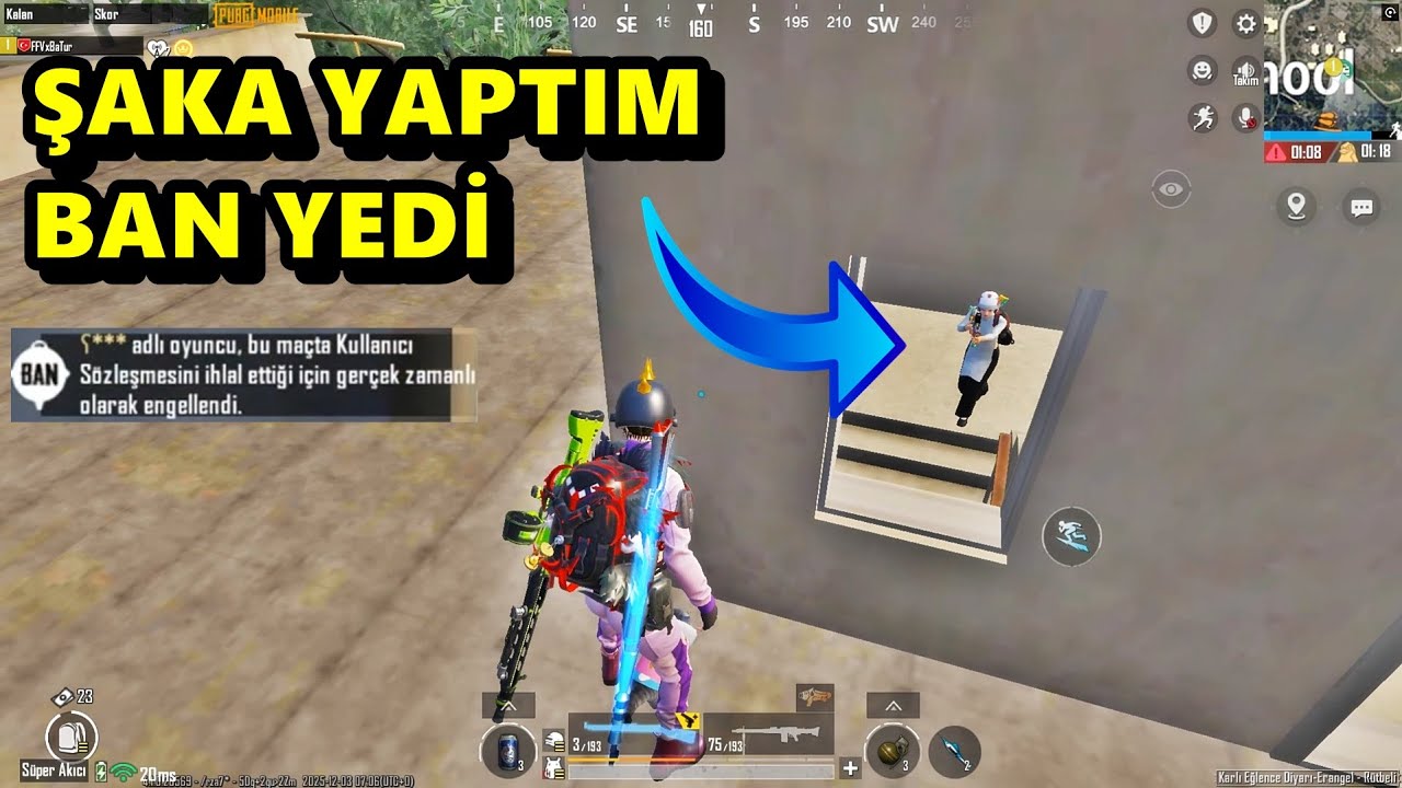 ŞAKA YAPTIM BAN YEDİ ! YOK BÖYLE BİR ŞEY BATUR GAME SOLO SQUAD PUBG MOBİLE