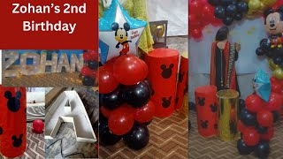 mickey mouse theme birthday party decoration ideas at home|baby boy decoration ideas