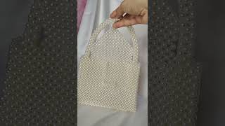 Classy handbag making at home| young girl accessories making at home| handmade pearl bag