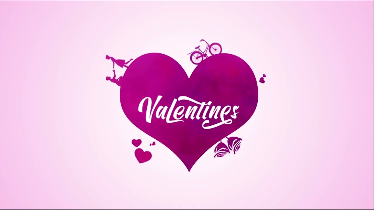 4k 10min Happy Valentine's Day Background heart shape motion pink 