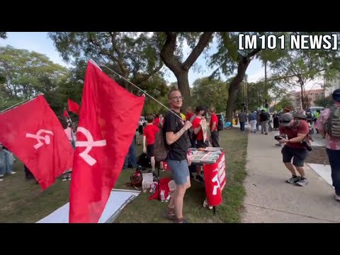Communists Are Tabling At The Protest Near The DNC