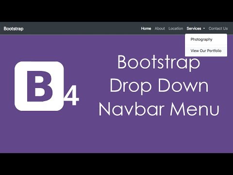 Drop Down Navigation Menu with Bootstrap 4