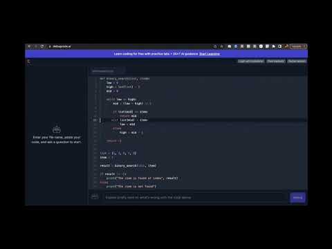 How to use AI to debug and correct code