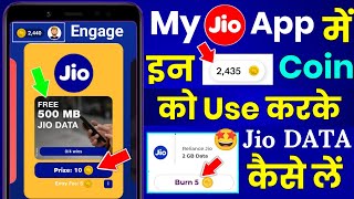 Myjio App Engage Coin Use Jio Data Vaucher Jio Coin Buy Data Pack Free Jio Engage Coin convert  2022 screenshot 3